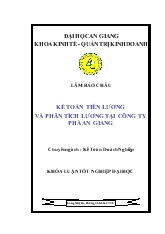 Đề tài Kế toán tiền lương và phân tích lương tại công ty phà An Giang