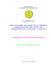 Đề tài Phân tích hiệu quả kinh tế của mô hình trồng rau nhút mùa nước nổi ở Thạnh Mỹ Tây - Châu Phú - An Giang