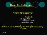 Đề tài Quá trình tuyển mộ và tuyển chọn trong tổ chức