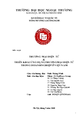 Đề tài Thương mại điện tử và triển khai ứng dụng thương mại điện tử trong doanh nghiệp ở Việt Nam