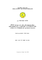 Đề tài Tìm hiểu phân tích các yếu tố ảnh hưởng đến động lực làm việc của nhân viên công ty cổ phần du lịch An Giang