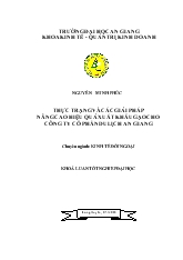 Đề tài Tìm hiểu thực trạng và các giải pháp nâng cao hiệu quả xuất khẩu gạo cho công ty cổ phần du lịch An Giang
