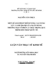 Luận văn Một số giải pháp nhằm nâng cao năng lực cạnh tranh của ngân hàng thương mại cổ phần á châu trong quá trình hội nhập quốc tế