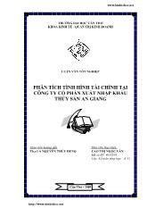 Luận văn Phân tích tình hình tài chính tại công ty cổ phần xuất nhập khẩu thủy sản An Giang