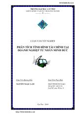Luận văn Phân tích tình hình tài chính tại doanh nghiệp tư nhân Minh Đức