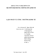 Đề tài Phân tích lạm phát và tăng trưởng kinh tế