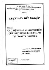 Đề tài Các biện pháp nâng cao hiệu quả hoạt động kinh doanh tại công ty Govimex