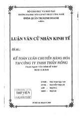 Đề tài Kế toán luân chuyển hàng hóa tại công ty TNHH Thần Nông