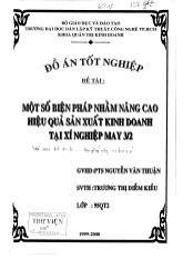 Đề tài Một số biện pháp nhằm nâng cao hiệu quả sản xuất kinh doanh tại xí nghiệp may 3/2