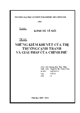 Đề tài Những kiếm khuyết của thị trường cạnh tranh và giải pháp của chính phủ