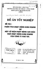 Đề tài Phân tích hoạt động kinh doanh và một số biện pháp nâng cao hiệu quả hoạt động kinh doanh của công ty Phú Tài