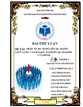 Đề tài Phân tích vấn đề liên quan đến chức năng lãnh đạo và nói lên quan điểm của mình