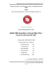 Đề tài Sinh viên đại học Ngoại thương cơ sở II và số người yêu