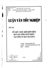 Đề tài Tổ chức thực hiện hợp đồng may gia công xuất khẩu tại công ty may Sài Gòn 2