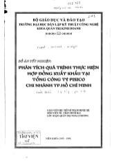 Đồ án Phân tích quá trình thực hiện hợp đồng xuất khẩu tại tổng công ty Pisico chi nhánh TP Hồ Chí Minh