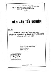 Luận văn Áp dụng tiêu chuẩn ISO 9001-2000 xây dựng hệ thống quản lý chất lượng tại công ty xây lắp điện 2