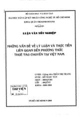 Luận văn Những vấn đề về lý luận và thực tiễn liên quan đến phương thức thuê tàu chuyến tại Việt Nam