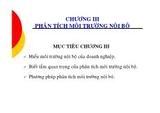 Bài giảng Phân tích môi trường nội bộ