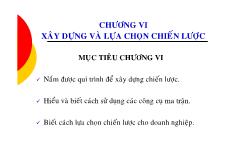 Bài giảng Xây dựng và lựa chọn chiến lược