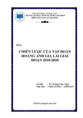 Đề tài Chiến lược của tập đoàn Hoàng Anh Gia Lai giai đoạn 2010-2020