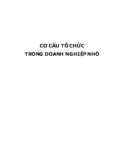 Đề tài Cơ cấu tổ chức trong doanh nghiệp nhỏ