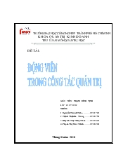 Đề tài Động viên trong công tác quản trị