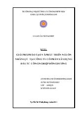 Đề tài Giải pháp đào tạo và phát triển nguồn nhân lực tại công ty cổ phần xây dựng đầu tư công nghiệp Đông Dương