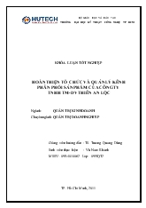 Đề tài Hoàn thiện tổ chức và quản lý kênh phân phối sản phẩm của công ty TNHH thương mại dịch vụ Thiên An Lộc