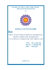 Đề tài Phân tích ứng dụng digital marketing trong chiến lược marketing của công ty cổ phần truyền thông VEO