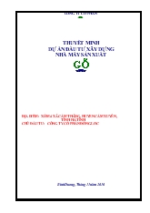 Đề tài Thuyết minh dự án đầu tư xây dựng nhà máy sản xuất gỗ