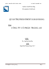 Đề tài Tìm hiểu công ty cổ phần Tràng An