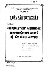 Đề tài Ứng dụng lý thuyết Marketing -MIX vào hoạt động kinh doanh ở hệ thống siêu thị Co.opmart