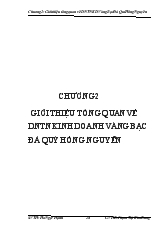 Giới thiệu tổng quan về doanh nghiệp tư nhân kinh doanh vàng bạc đá quý Hồng Nguyên