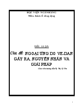 Tiểu luận Ngoại ứng do ve-Dan gây ra, nguyên nhân và giải pháp