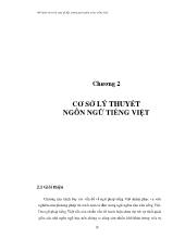 Cơ sở lý thuyết ngôn ngữ tiếng Việt