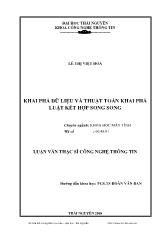 Đề tài Khai phá dữ liệu và thuật toán khai phá luật kết hợp song song