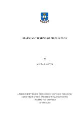 Đề tài Statnamic testing of piles in clay