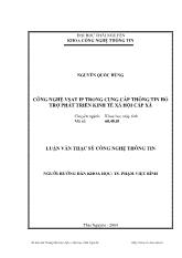 Luận văn Công nghệ vsat ip trong cung cấp thông tin hỗ trợ phát triển kinh tế xã hội cấp xã