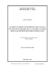 Luận văn Đặc điểm lây nhiễm ở người nhiễm hiv/aids và sự quan tâm chăm sóc hỗ trợ, điều trị của cộng đồng tại phòng khám ngoại trú bệnh viện đa khoa tỉnh Bắc Giang