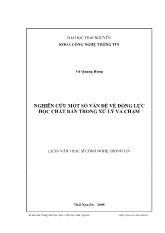 Luận văn Nghiên cứu một số vấn đề về động lực học chất rắn trong xử lý va chạm