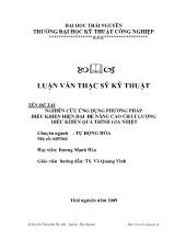 Luận văn Nghiên cứu ứng dụng phương pháp điều khiển hiện đại để nâng cao chất lượng điều khiển quá trình gia nhiệt