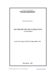 Luận văn Phát hiện biên, biểu diễn fourier elliptic và ứng dụng