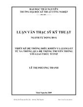 Luận văn Thiết kế hệ thống điều khiển và giám sát từ xa thông qua hệ thống truyền thông với giao thức tcp/ip
