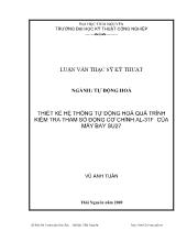 Luận văn Thiết kế hệ thống tự động hoá quá trình kiểm tra tham số động cơ chính al-31f của máy bay su27