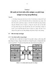 Đề xuất mô hình biểu diễn widget, sự phối hợp widget và ứng dụng Mashup