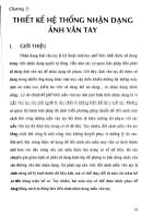 Luận án Xử lý và nhận dạng ảnh vân tay