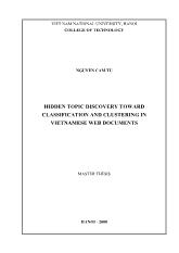 Luận văn Hidden topic discovery toward classification and clustering in vietnamese web documents