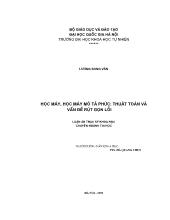 Luận văn Học máy, học máy mô tả phức: thuật toán và vấn đề rút gọn lỗi
