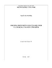 Luận văn Phương pháp phân cụm tài liệu web và áp dụng vào máy tìm kiếm