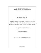Luận văn Nghiên cứu các giao diện kết nối cung cấp khả năng phát triển dịch vụ gia tăng cho mạng thế hệ sau – next generation network